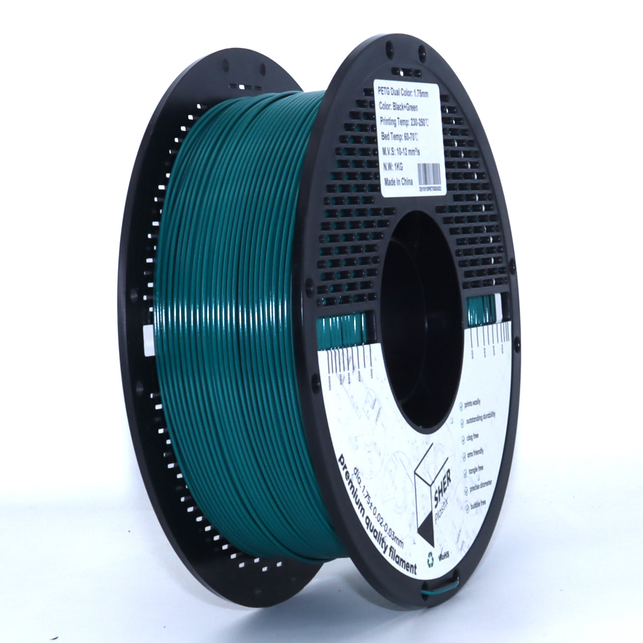 PETG Dual Color - שחור ירוק