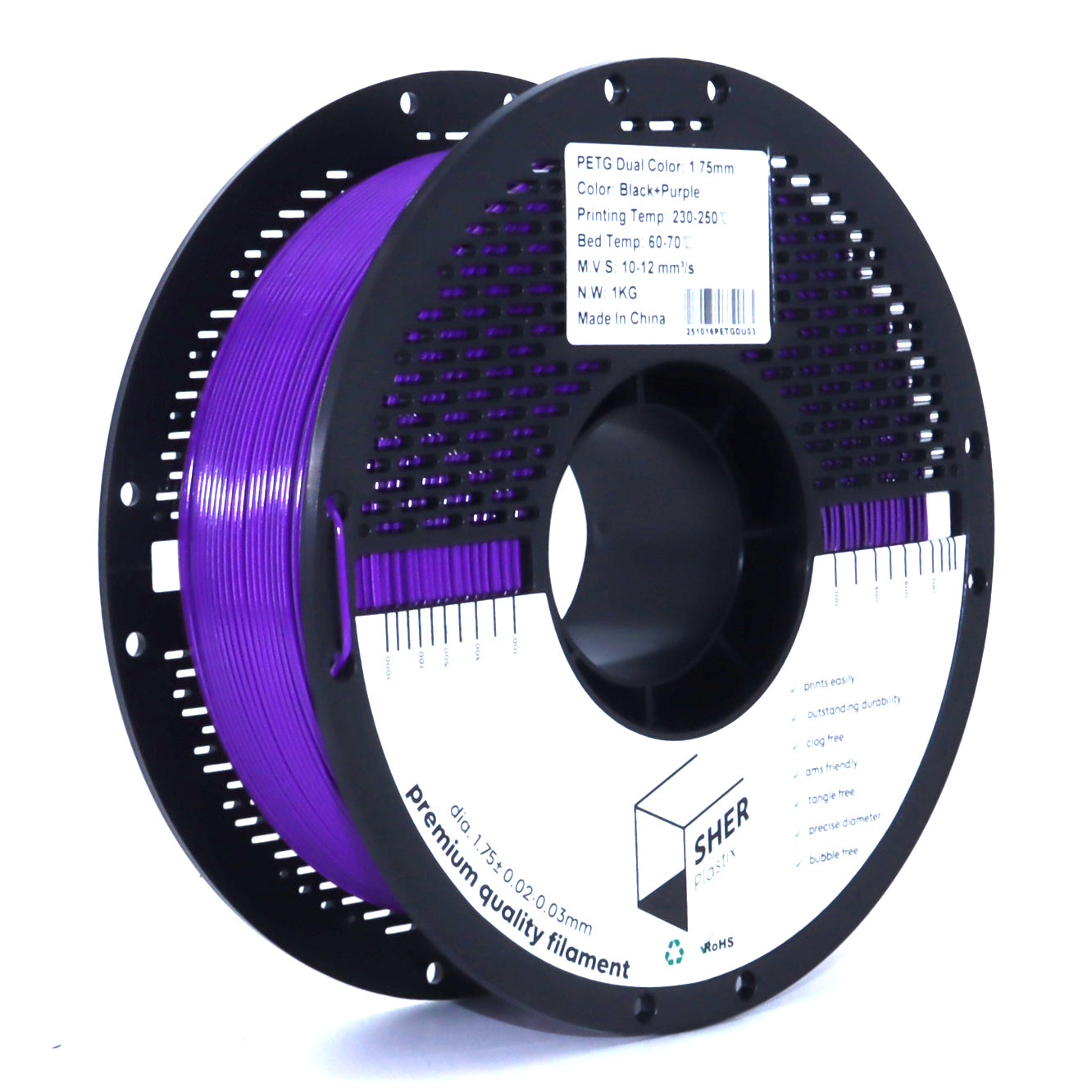 PETG Dual Color - שחור סגול